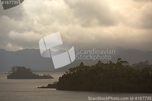 Image of Mysterious lake landscape