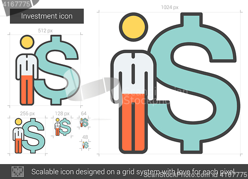 Image of Investment line icon.
