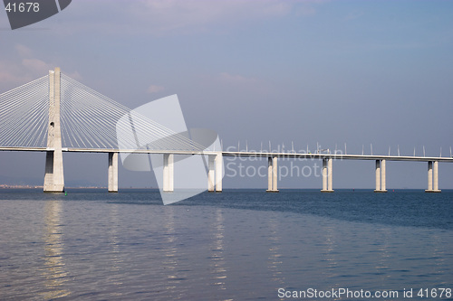 Image of Bridge Vasco da Gama on Rio Tejo, Lisbon, Portugal