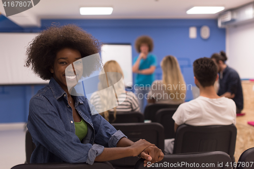 Image of Portrait informal African American business woman