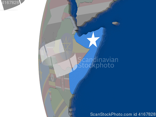 Image of Somalia with national flag