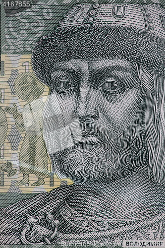 Image of Prince Vladimir portrait on banknotes