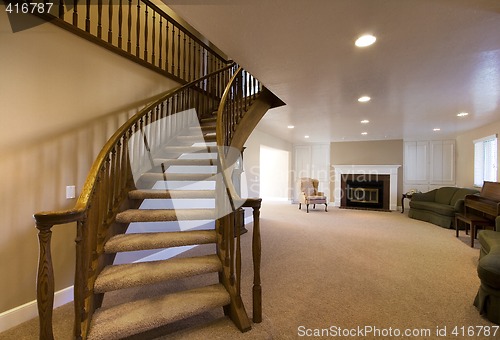 Image of Living Room with Stairs going up