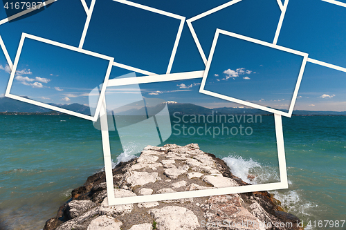 Image of The collage of image at Lake Garda Italy