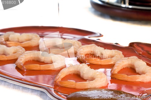 Image of Shrimps on a Plate forming Hearts