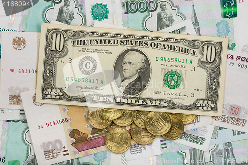 Image of On the Russian ruble is the US ten-banknote