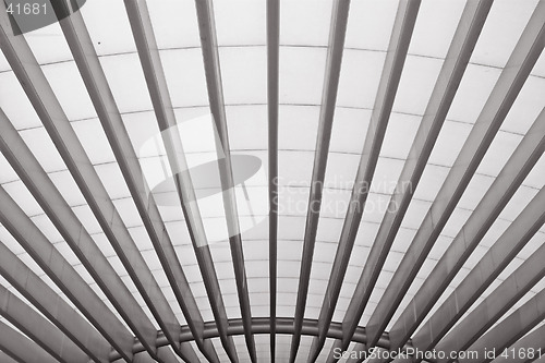 Image of Roof structure in Oriente train station, Lisbon, Portugal