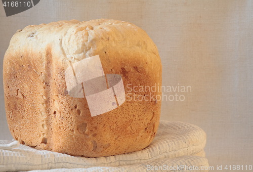 Image of loaf of fresh wheat bread