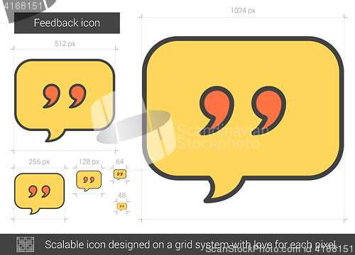 Image of Feedback line icon.