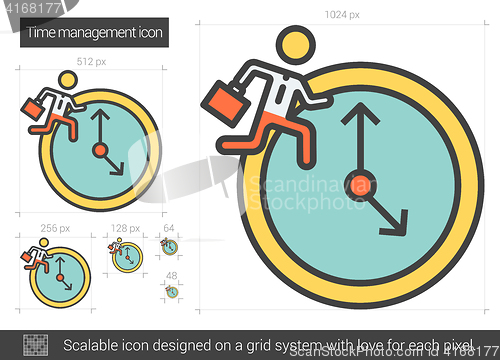 Image of Time managment line icon.