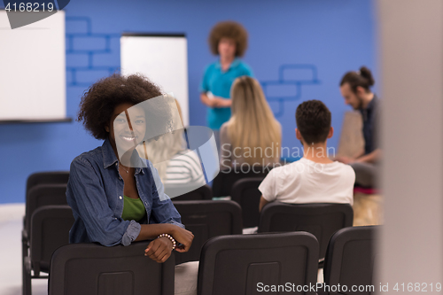 Image of Portrait informal African American business woman