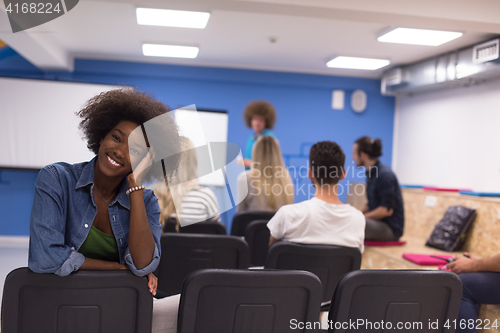 Image of Portrait informal African American business woman