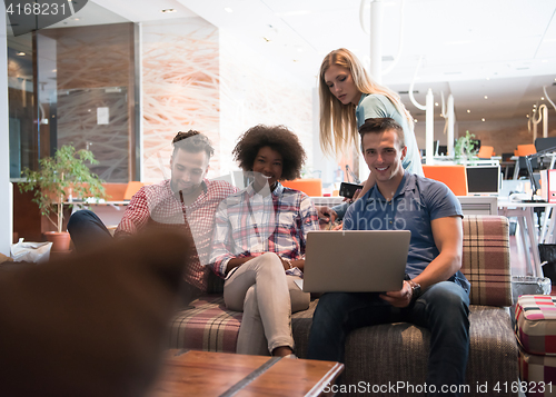 Image of Multiethnic startup business team on meeting