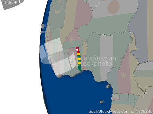 Image of Togo with national flag