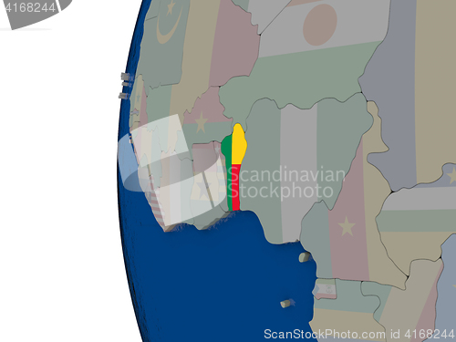 Image of Benin with national flag