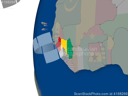 Image of Guinea with national flag