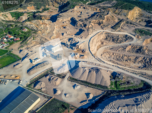 Image of Aerial View of Open Pit Sand Quarries