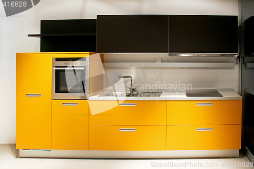 Image of Yellow kitchen