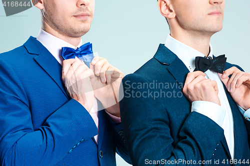 Image of Portrait of handsome and elegant business men