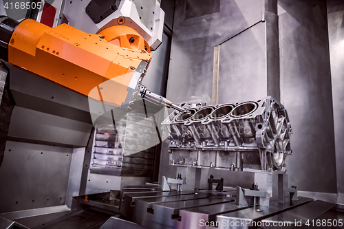 Image of Metalworking CNC milling machine.