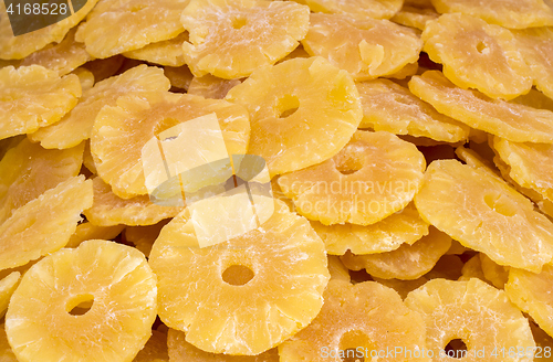 Image of Dried pineapple slices sweet and tasty food