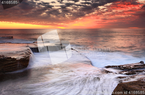 Image of Maroubra cascades Australia scenic sunrise