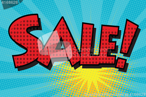Image of sale pop art retro comic book lettering