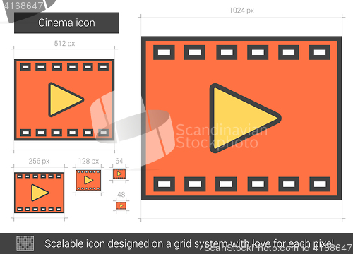 Image of Cinema line icon.