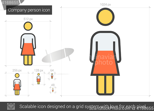 Image of Company person line icon.