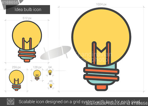 Image of Idea bulb line icon.