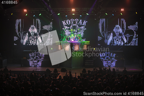 Image of Dnipropetrovsk, Ukraine - October 31, 2012: Scorpions rock band