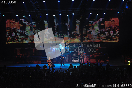 Image of Dnipropetrovsk, Ukraine - October 31, 2012: Scorpions rock band