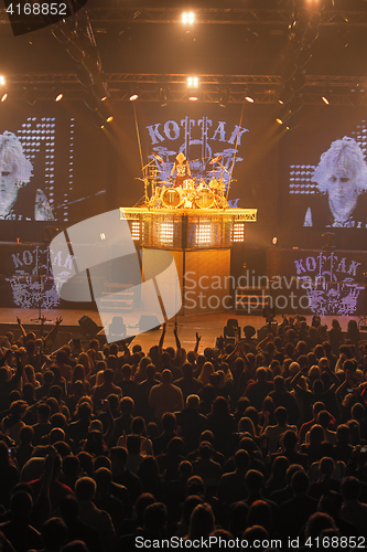 Image of Dnipropetrovsk, Ukraine - October 31, 2012: Scorpions rock band