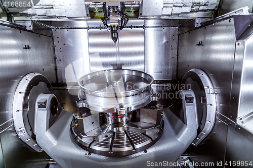 Image of Metalworking CNC milling machine.