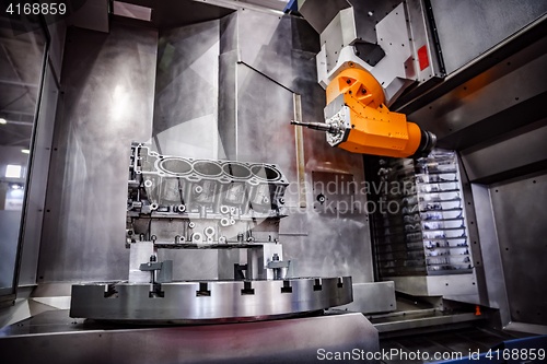 Image of Metalworking CNC milling machine.