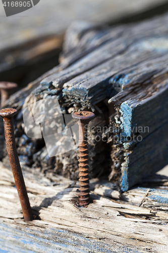 Image of old rusty screw