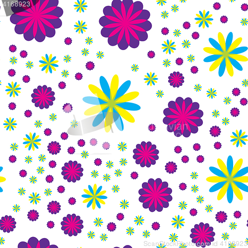 Image of Seamless pattern with beautiful flowers