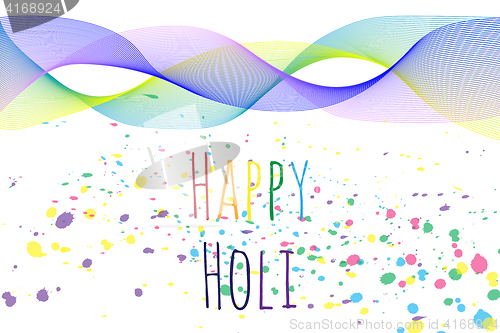 Image of Happy Holi festival of colors greeting vector