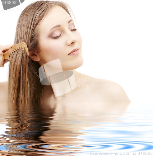Image of combing beauty