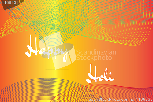 Image of Happy Holi festival of colors greeting vector