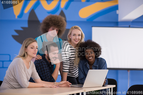 Image of Multiethnic startup business team on meeting
