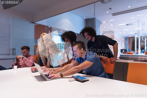 Image of Multiethnic startup business team on meeting