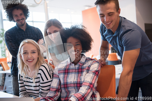Image of Multiethnic startup business team