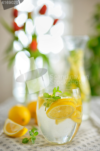 Image of Fresh limes and lemonade
