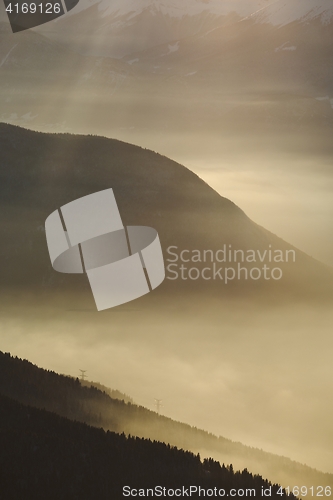 Image of Mountains cloudy landscape