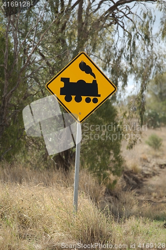 Image of Railway crossing sign