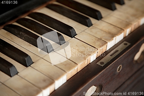 Image of Old Piano Closeup