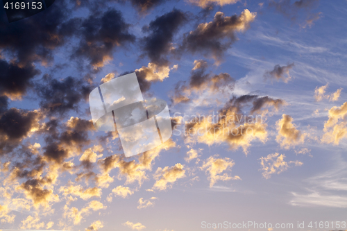 Image of sunset sky . close-up