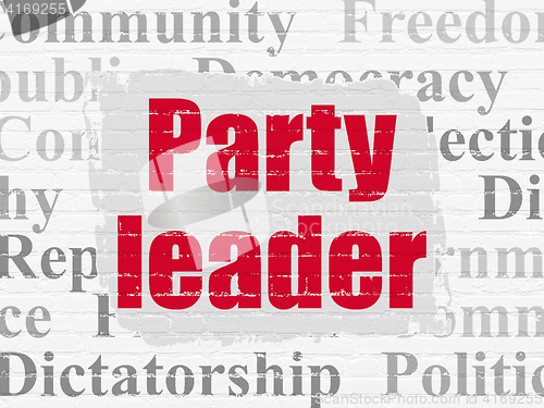 Image of Political concept: Party Leader on wall background