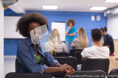 Image of Portrait informal African American business woman